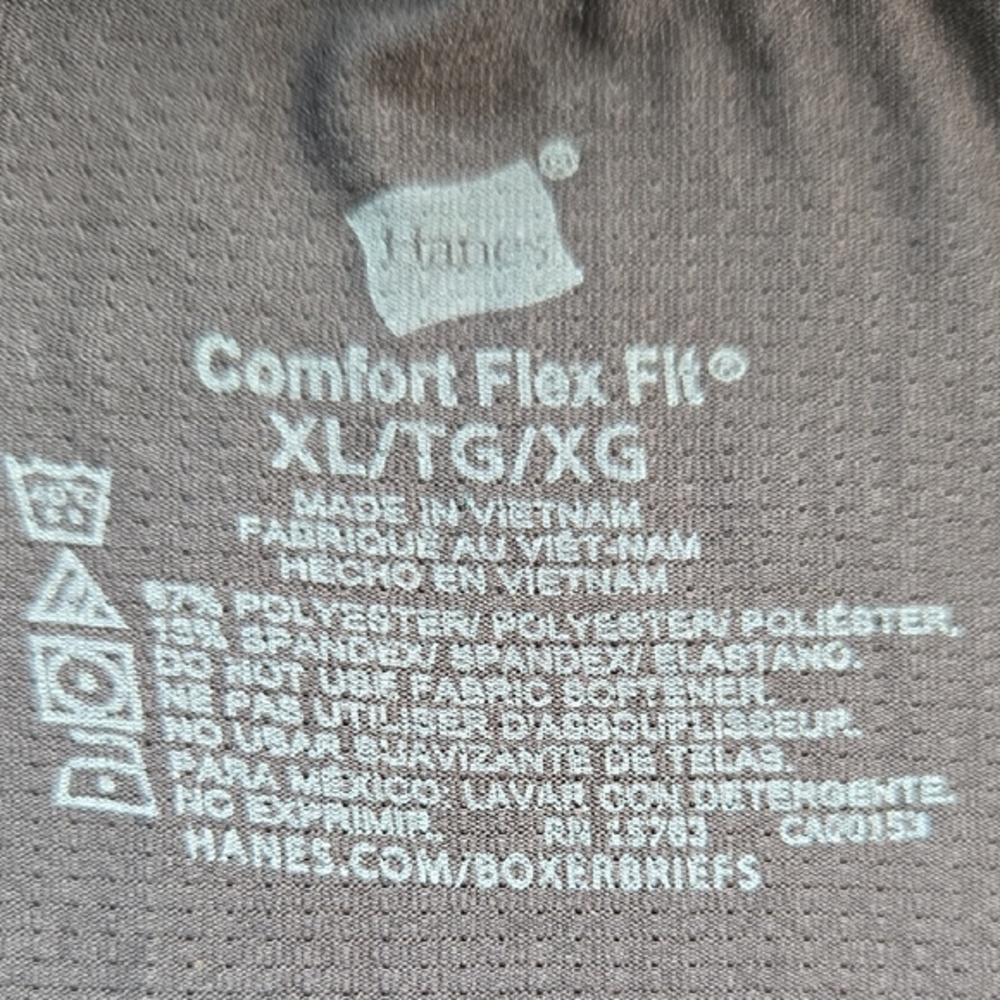 Hanes Black Boxer Briefs Cotton Comfort - Picture 2 of 4